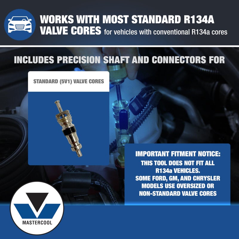 Mastercool 81490 R134a Valve Core Remover & Installer â€“ Service Valve Cores Under Pressure â€“ Compact Tool for Automotive A/C Systems with Internal Shutoff - Image 3